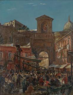 Charles Cundall R.A., R.W.S., R.P. - \'Porta Capuana, Naples\'