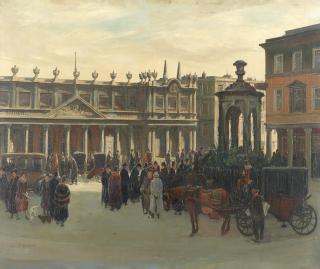 Charles Cundall R.A., R.W.S., R.P. - Taking the Waters, Bath