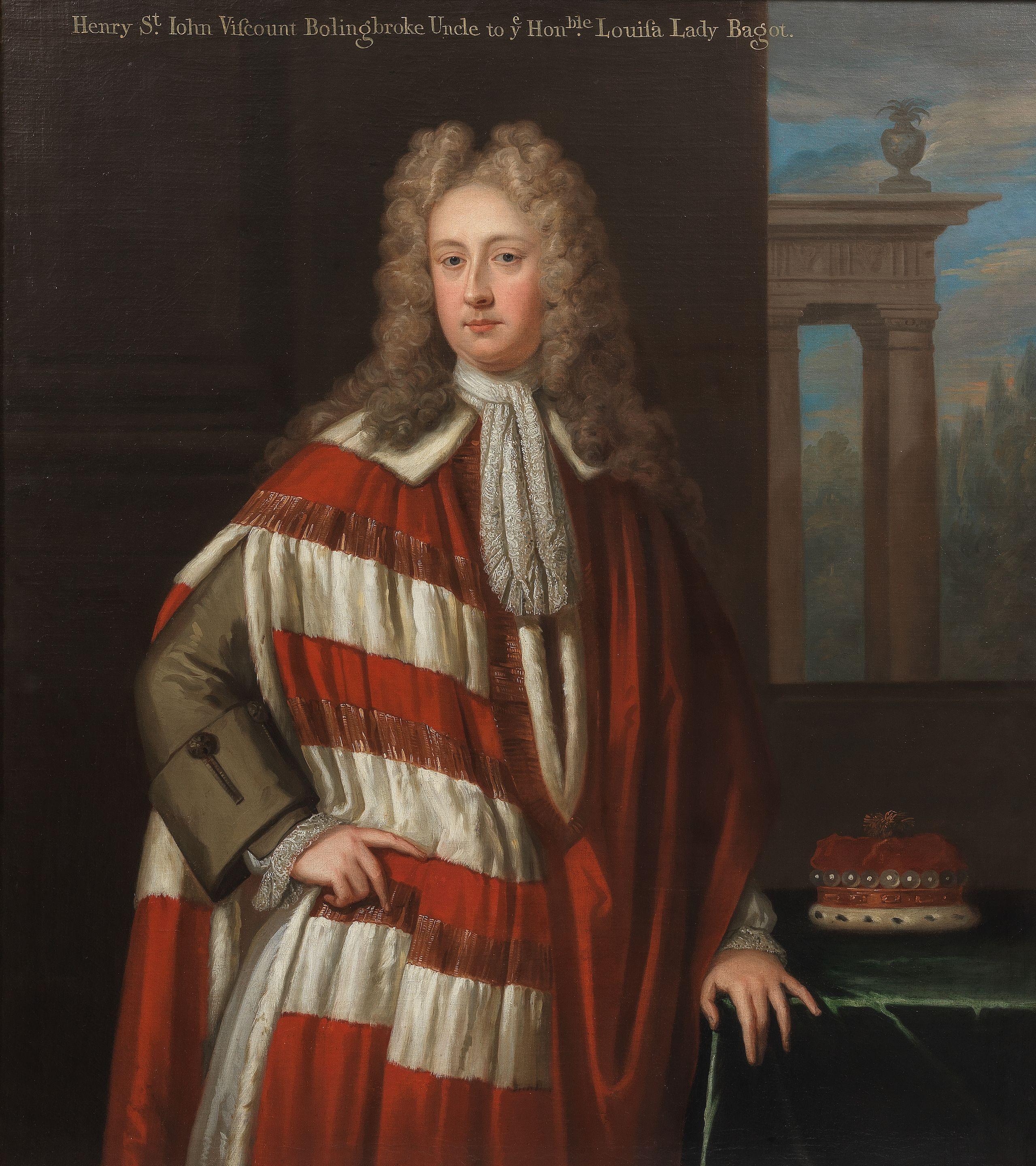 Charles d\'Agar - Portrait of Henry St. John, Lord Bolingbroke, three-quarter-length, in Parliamentary robes