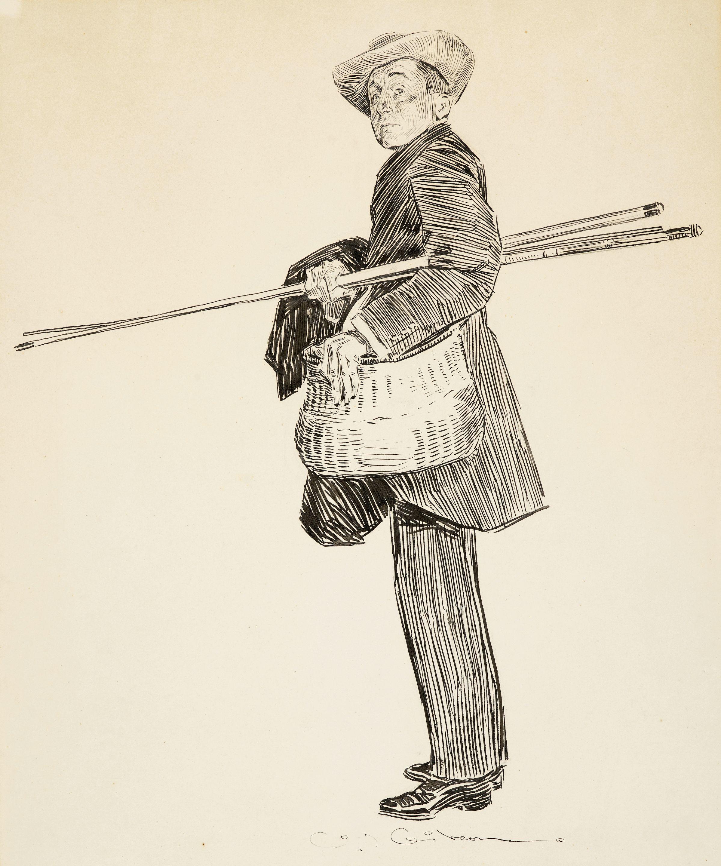 Charles Dana Gibson - Portrait of a Gentleman with a Basket