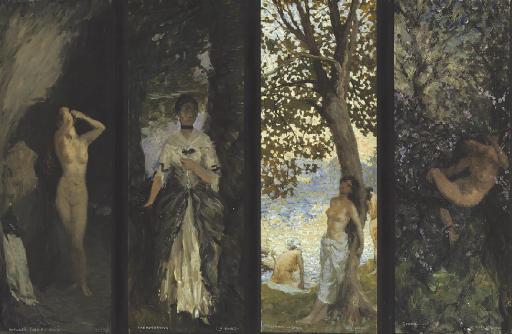 Charles Daniel Ward - Nature\'s Tireing Room; The Rendevous; The Song of Birds; and Spring