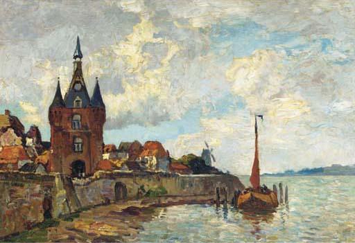 Charles Dankmeijer - De Lekpoort, Vianen: city gate by the river Lek