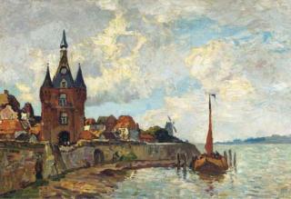 Charles Dankmeijer - De Lekpoort, Vianen: city gate by the river Lek