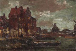 Charles Dankmeijer - View of a town by night