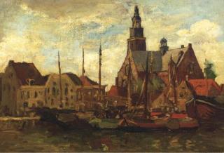 Charles Dankmeijer - View of the Grote kerk, Maassluis