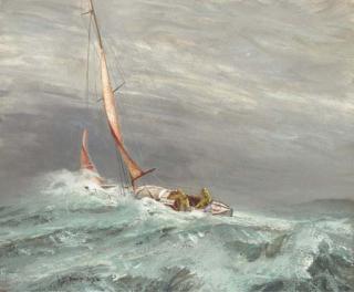 Charles David Cobb - Cohoe II riding out the gale