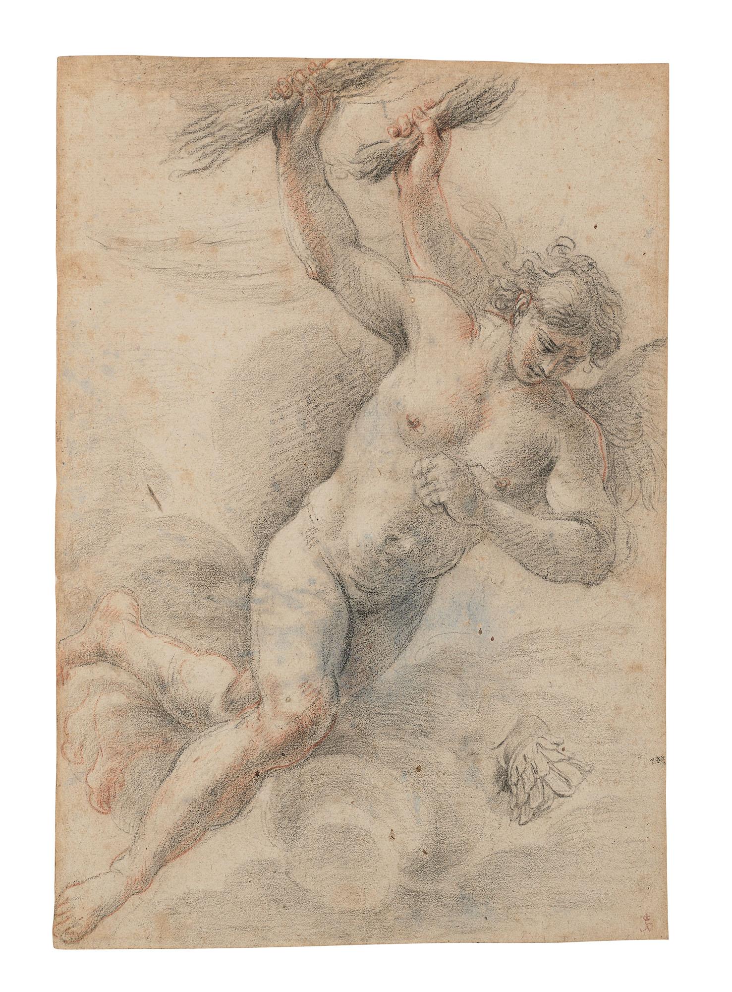 Charles De La Fosse - Étude D\'Ange (Recto) ; Étude D\'Homme (Verso)