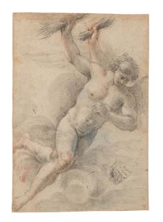 Charles De La Fosse - Étude D\'Ange (Recto) ; Étude D\'Homme (Verso)