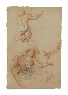 Charles De La Fosse - Study of two angels and two feet