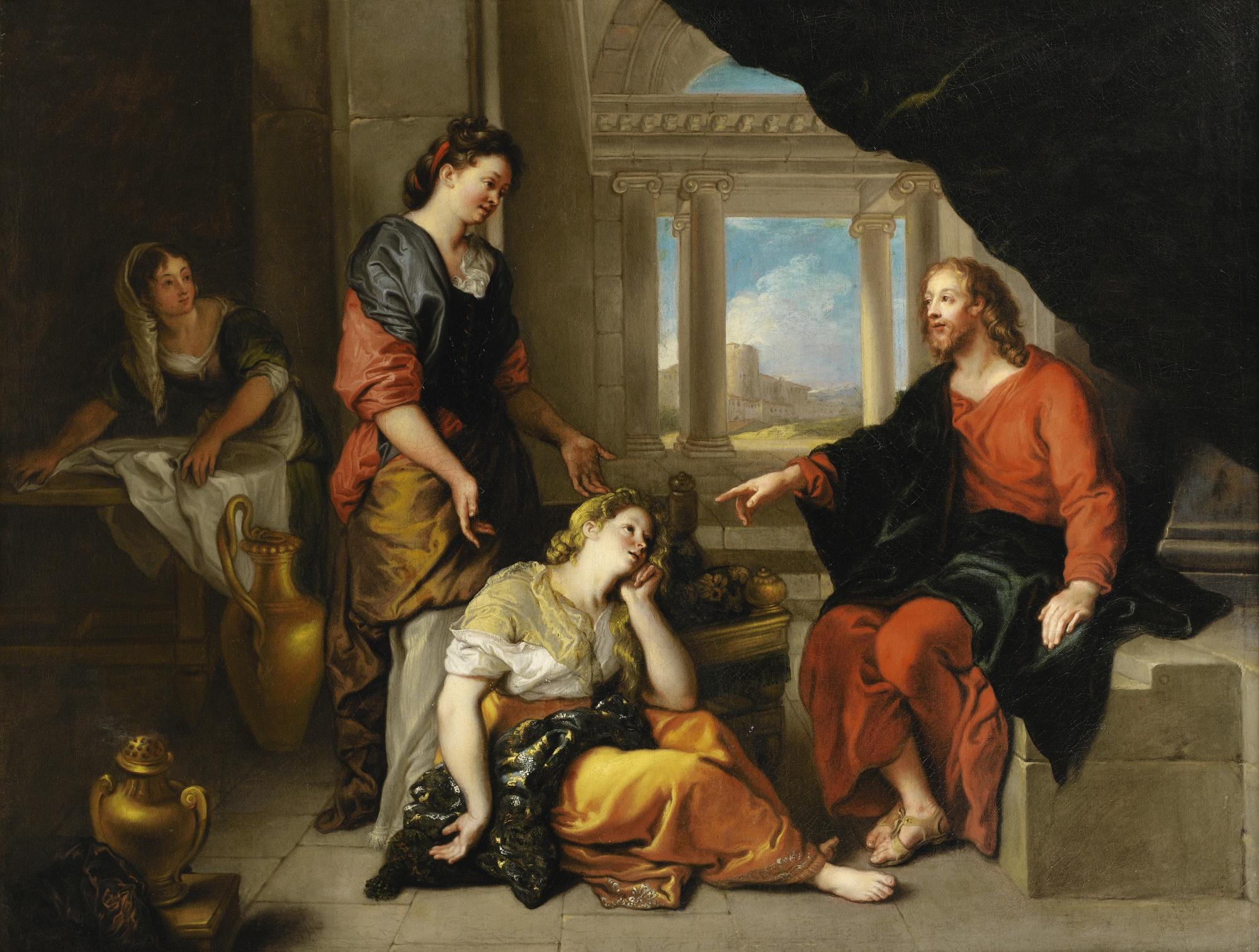 Charles De La Fosseparis - Christ At The Home Of Martha And Mary