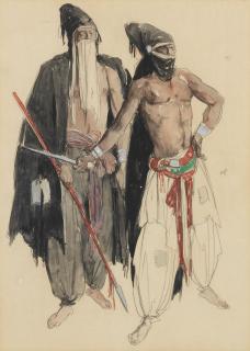 Charles de Sousy Ricketts - a pair of costume designs