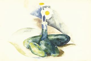 Charles Demuth - Cucumbers And A Flask Of Daisies