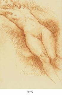 Charles Despiau - Female Nude Laying On Her Back, Resting Her Head On Her Arms