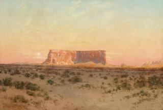 Charles Dormon Robinson - Butte cliff at sunset