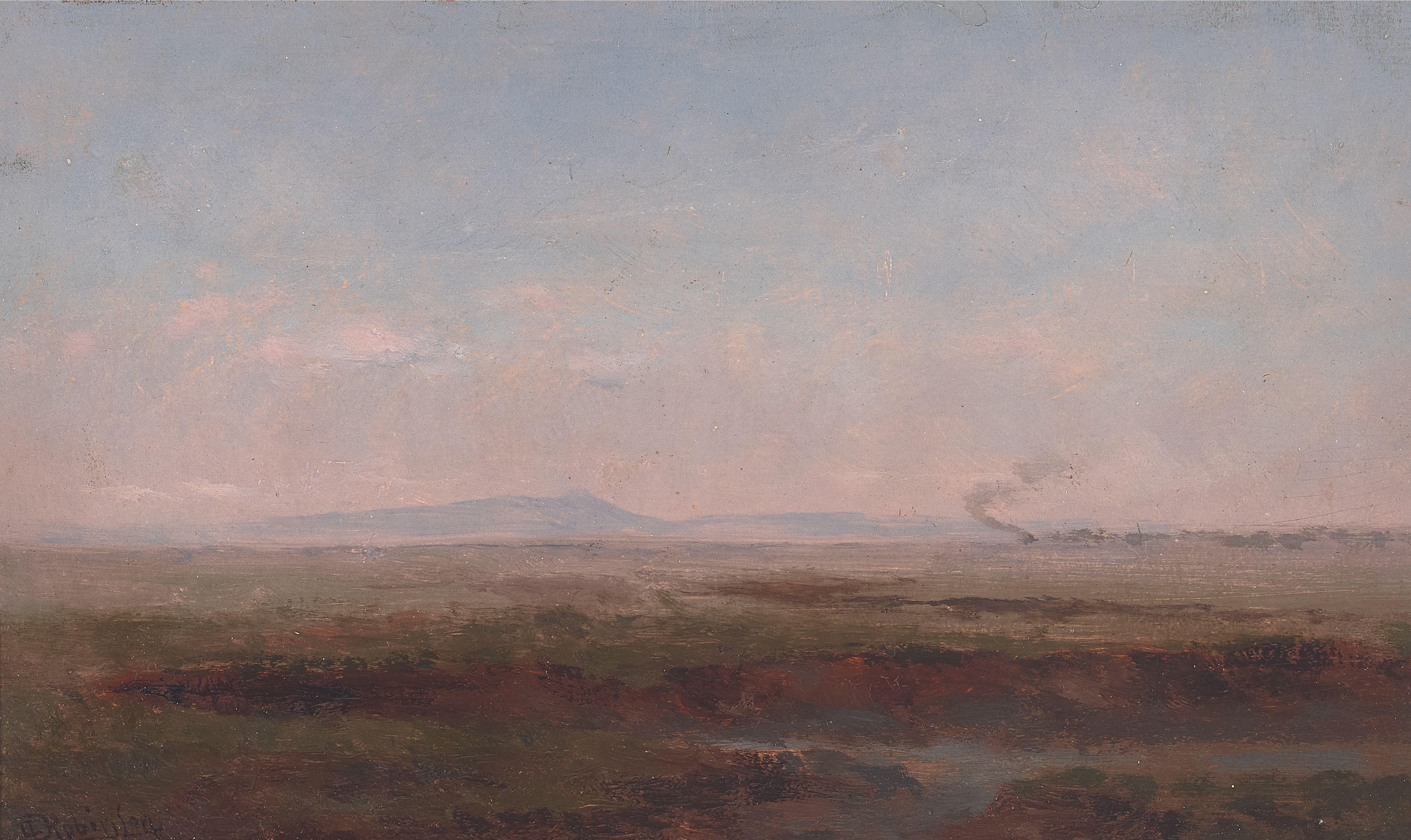 Charles Dormon Robinson - Mount Tamalpais in the Distance 6 x 10 in. framed 7 x 11 in.