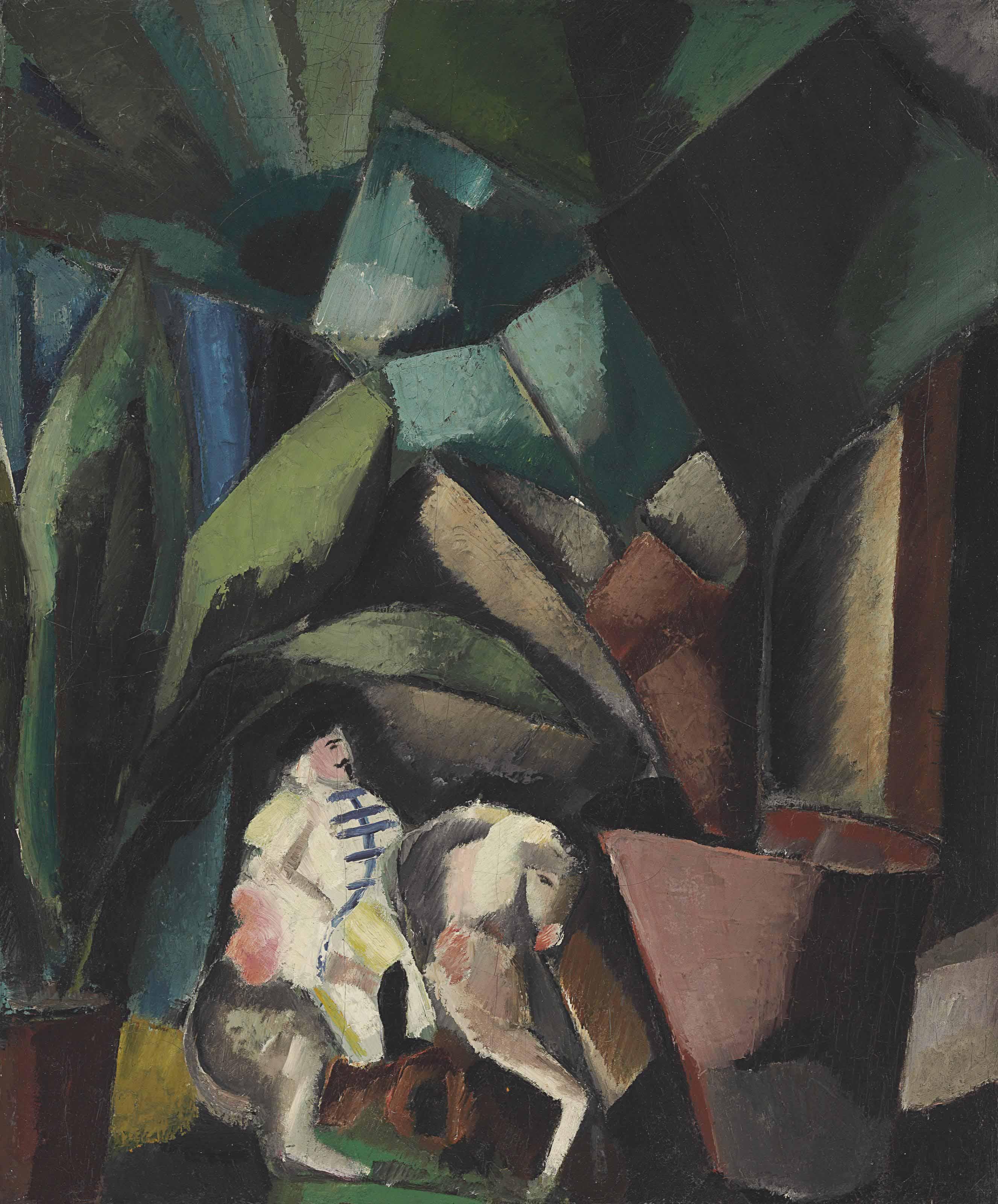 Charles Dufresne - Cavalier Et Plantes