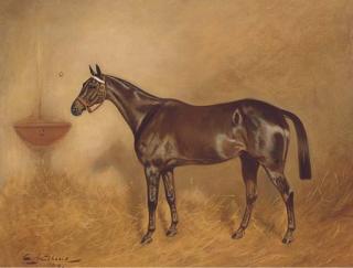 Charles E. Gatehouse - A Bay Hunter In Stable