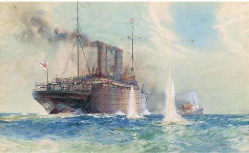 Charles E. Turner - An Engagement Between The Carmania, Under Royal Naval Command, And The Hamburg-Amerika Liner Cap Trafalgar, In Which The Latter Was Sunk