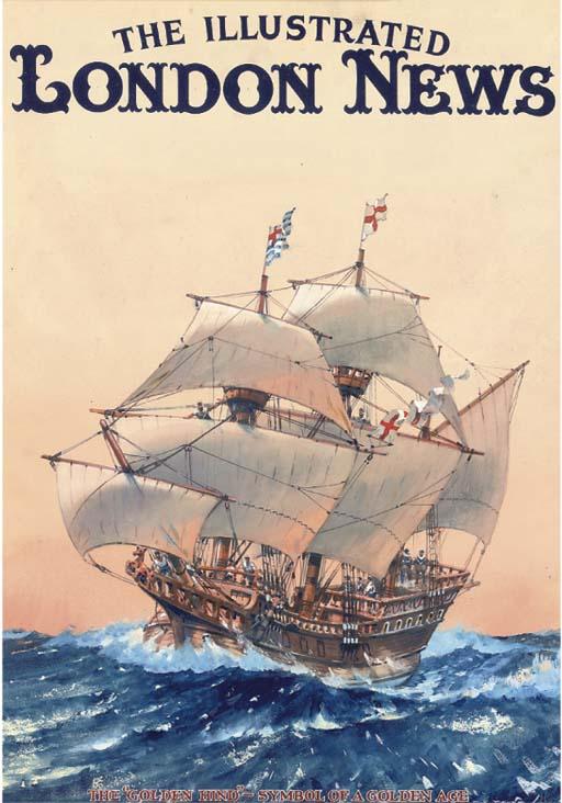Charles E. Turner - Cover Design For \'The Illustrated London News\': The Golden Hind - Symbol of A Golden Age