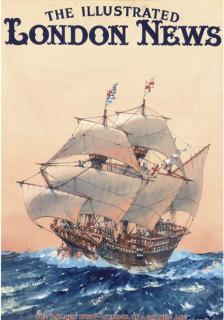 Charles E. Turner - Cover Design For \'The Illustrated London News\': The Golden Hind - Symbol of A Golden Age