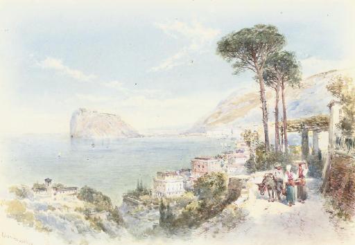 Charles Edmund Rowbotham - Peasants Conversing On The Italian Coast (One Illustrated)