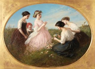 Charles-Edouard de Beaumont - Le Printemps framed 84.0 x 103.0 x 8.5 cm (33 1/16 x 40 9/16 x 3 3/8 in).