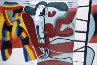 Charles Edouard Jeanneret Le Corbusier - Deux Figures Et L\'Écharpe Multicolore