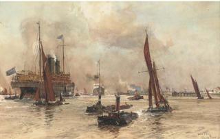 Charles Edward Dixon, R.I. - Below Tilbury