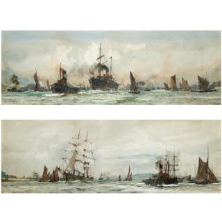 Charles Edward Dixon - British Greenwich Reach; Below Gravesend