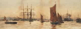 Charles Edward Dixon - \'Off Tilbury Docks\'