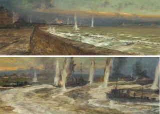 Charles Edward Dixon - The bombardment of Lowestoft