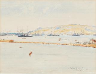 Charles Edward Dixon - \'The Fleet at Portland\', 1912