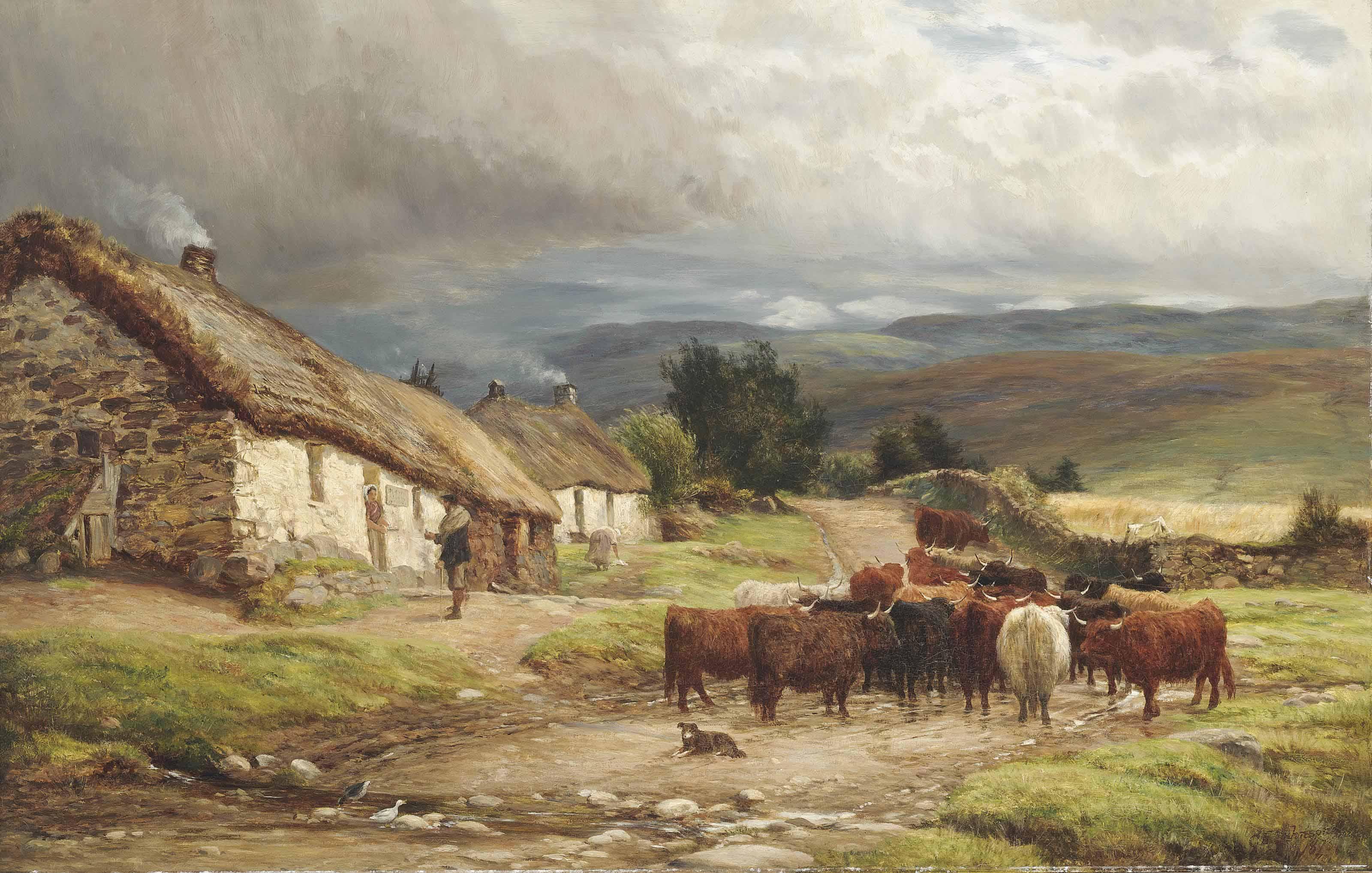 Charles Edward Johnson, R.I. - A Highland Clachan