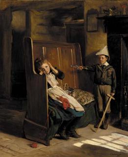 Charles Edward Marshall, R.B.A. - One, two, three, fire!