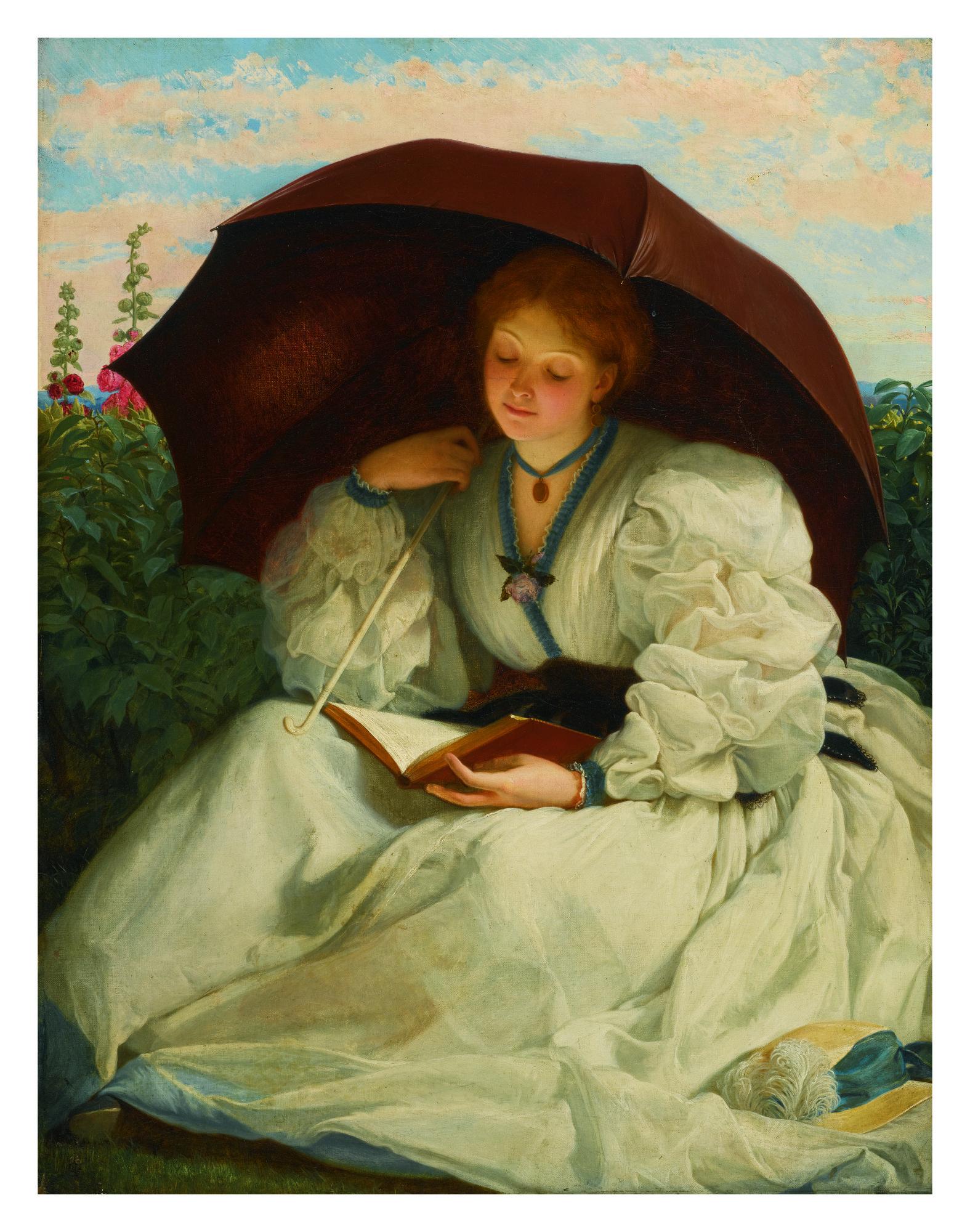 Charles Edward Perugini - Reading On A Sunny Afternoon