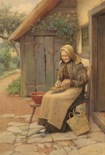 Charles Edward Wilson - Shelling peas