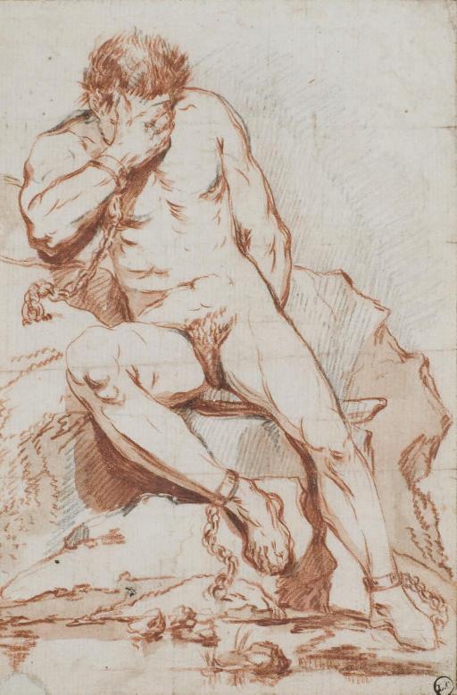 Charles Eisen - Prométhée enchaîné à un rocher