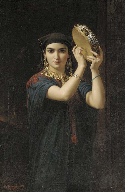Charles-Emile-Hippolyte Lecomte-Vernet - The Tambourine Player