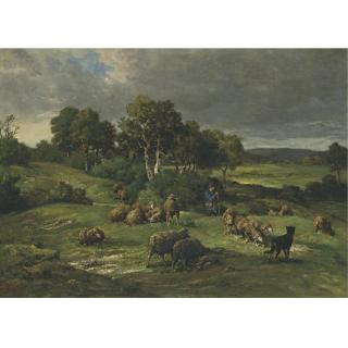 Charles-Émile Jacque - French Le Troupeau