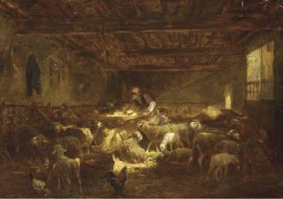 Charles Emile Jacque - La Bergerie