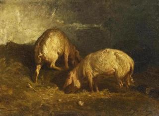 Charles Emile Jacque - Schweine