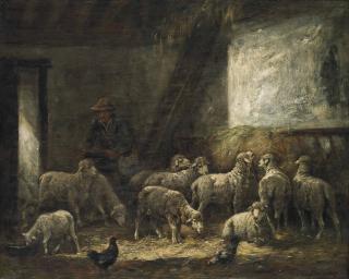 Charles Emile Jacques - Feeding time