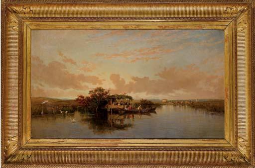 Charles-Emile Vacher de Tournemine - Un Kiosque Au Bord de L\'Eau En Turquie