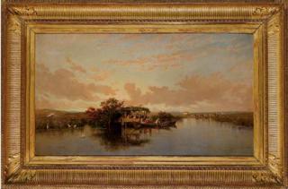 Charles-Emile Vacher de Tournemine - Un Kiosque Au Bord de L\'Eau En Turquie