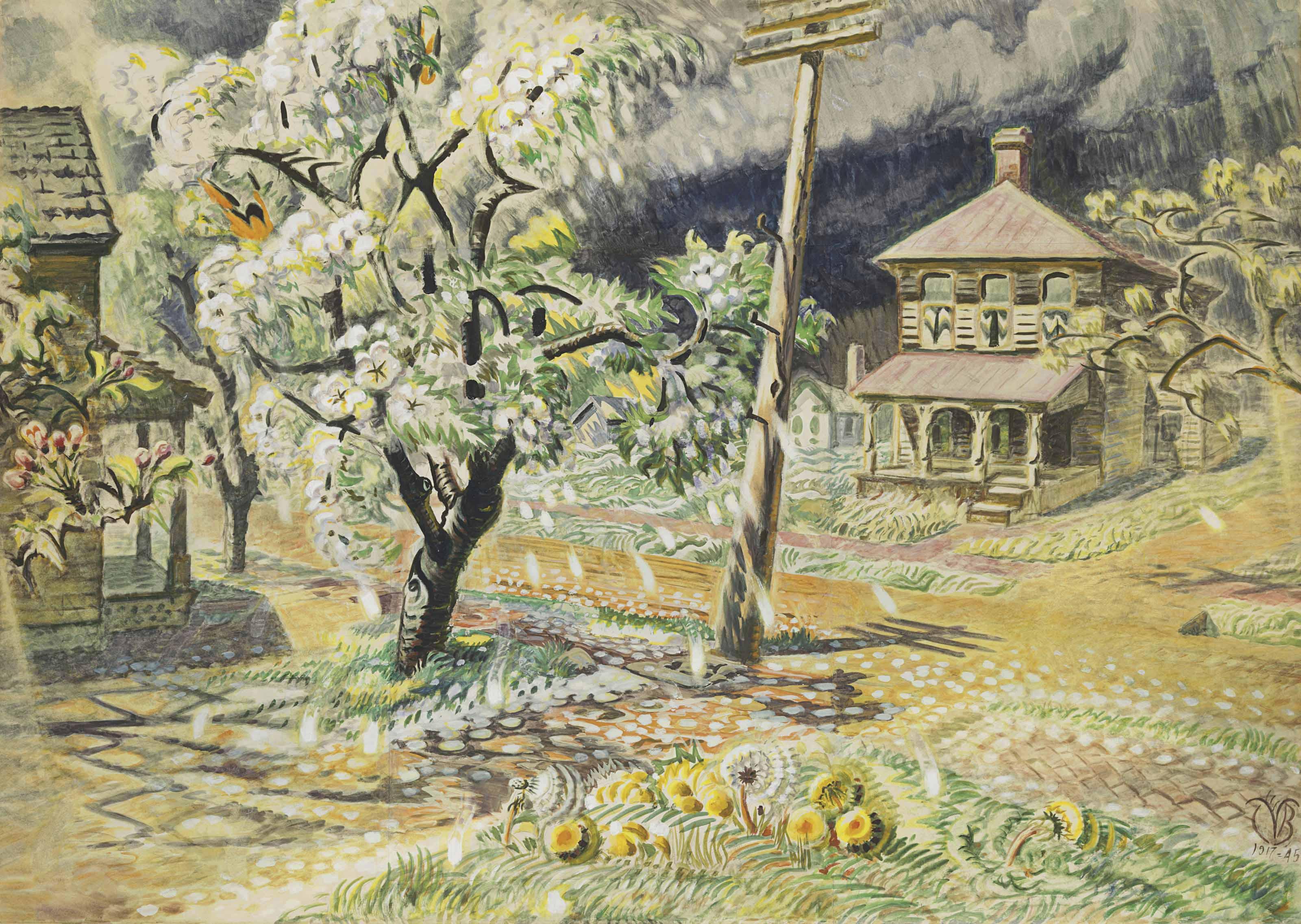 Charles Ephraim Burchfield - Cherry Blossom Snow