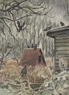 Charles Ephraim Burchfield - Crows at Twilight