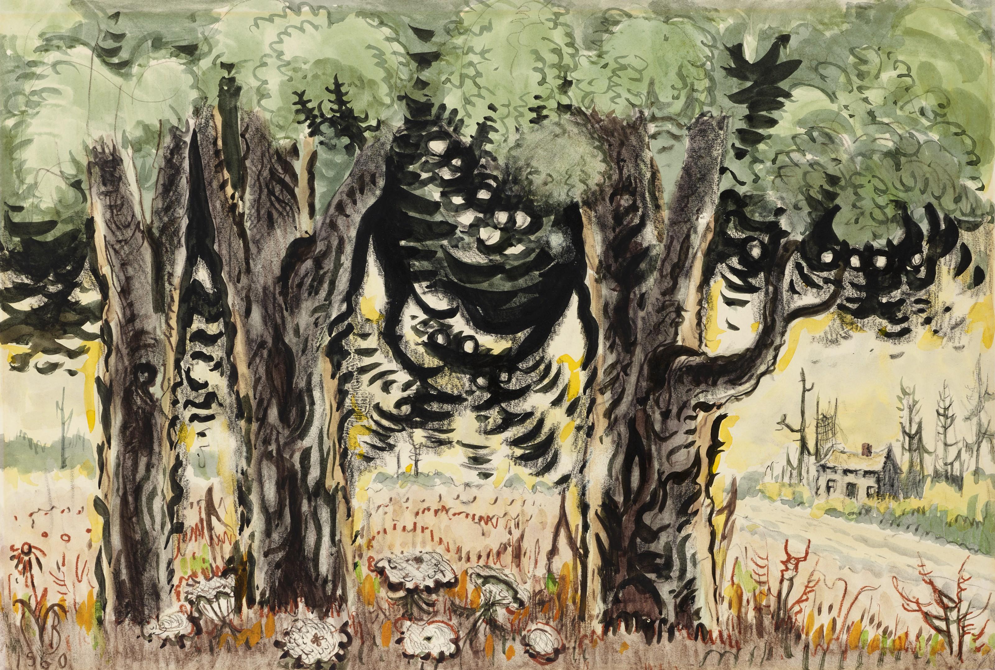 Charles Ephraim Burchfield - Glowering Trees at Twilight