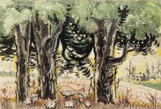 Charles Ephraim Burchfield - Glowering Trees at Twilight