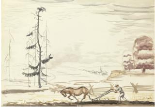 Charles Ephraim Burchfield - Plowing in November