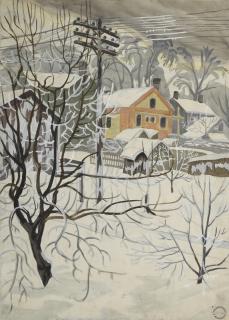Charles Ephraim Burchfield - Power Lines And Snow